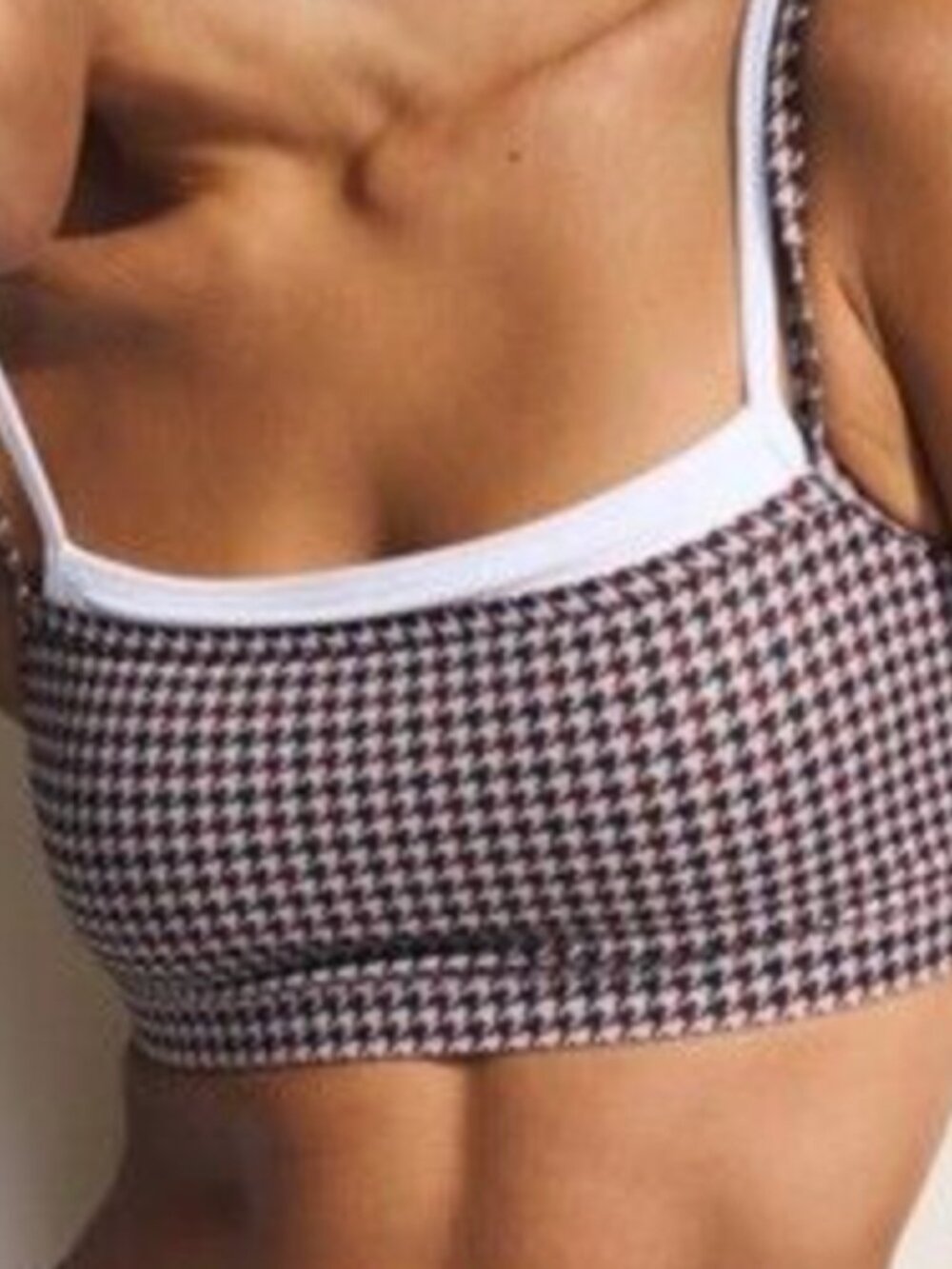 YPB Houndstooth XXS Sports Bra Double Layer